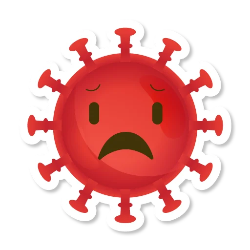 Telegram stiker «Coronavirus» 😟