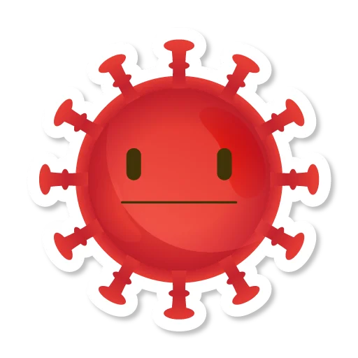 Стикер Telegram «Coronavirus» 😐