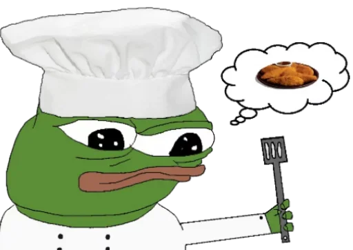 Емодзі Cosplay Pepe 🐸 👩‍🍳