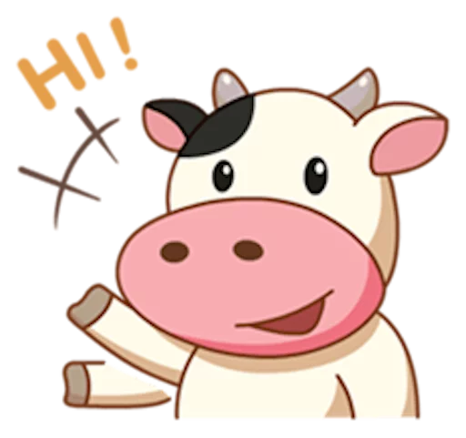 Telegram stickers Momo Cow