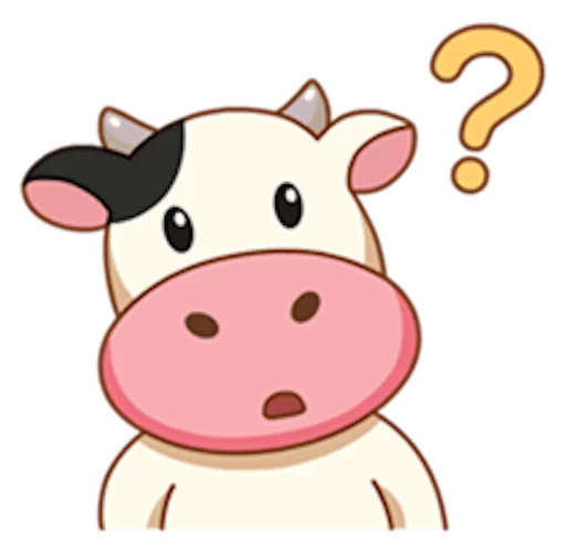 Стикер Telegram «Momo Cow» ❓