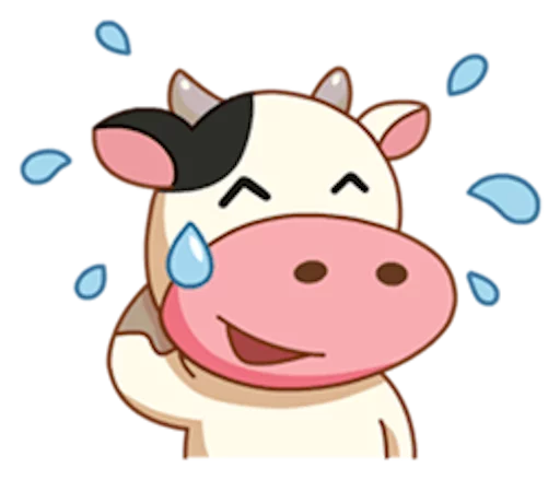 Стикер Telegram «Momo Cow» 😅