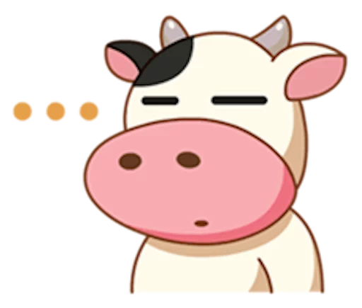 Стикер Telegram «Momo Cow» 😑