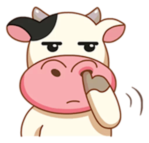 Стикер Telegram «Momo Cow» 😒