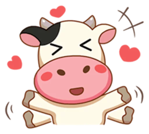 Telegram Sticker «Momo Cow» ♥