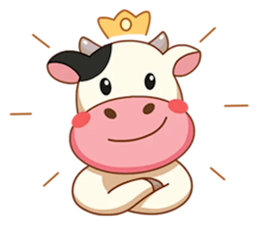 Telegram stiker «Momo Cow» 👑