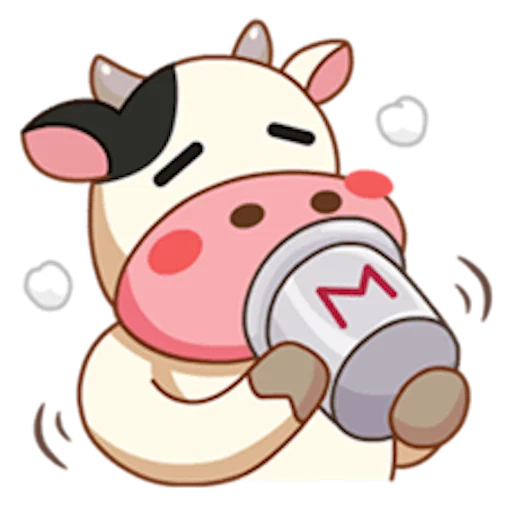 Telegram Sticker «Momo Cow» 🍺