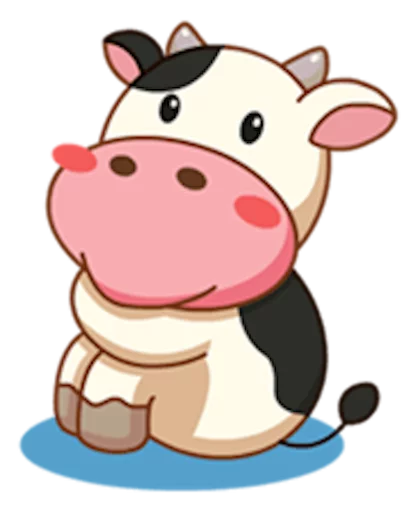 Стикер Telegram «Momo Cow» 🙂