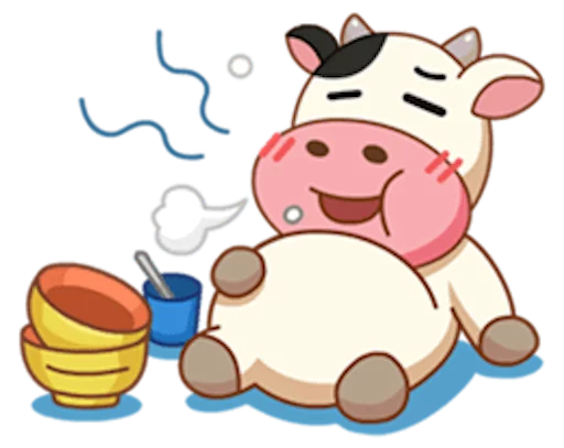 Momo Cow sticker 🍜