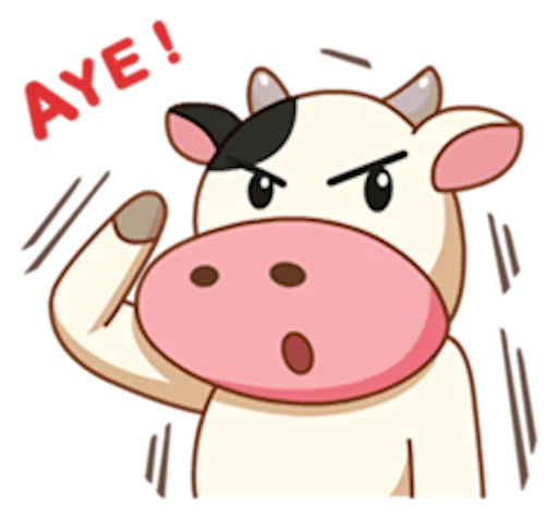 Стикер Telegram «Momo Cow» 👌
