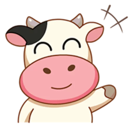Стикер Telegram «Momo Cow» 👋