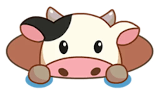 Стикер Telegram «Momo Cow» 😬