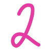 Емодзі Pink alphabet 2️⃣