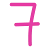 Эмодзи Pink alphabet 7️⃣