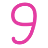 Pink alphabet emoji 9️⃣