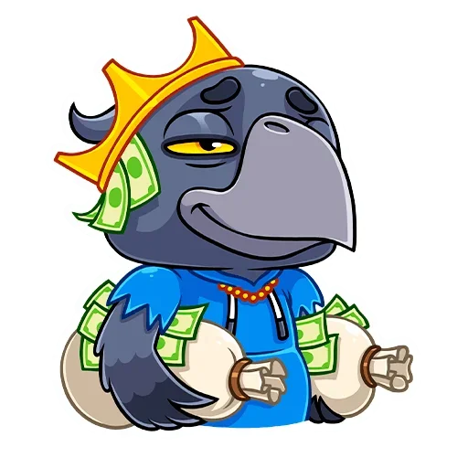 Telegram Sticker «Ворон Кру» 🤴