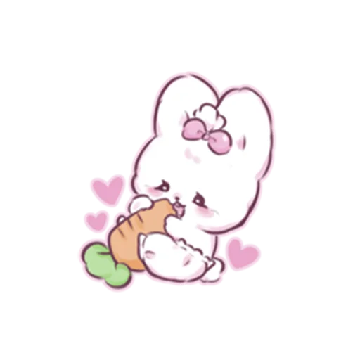 Telegram Sticker «cute bunny» 🥕