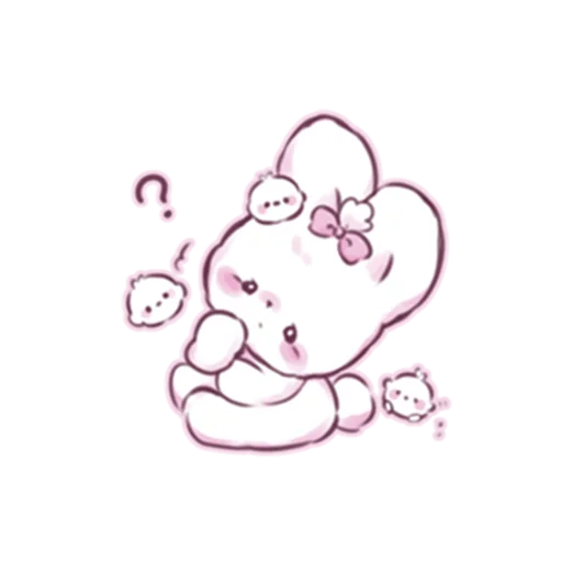 Telegram Sticker «cute bunny» 🤔
