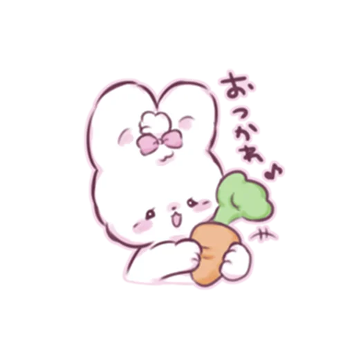 Telegram Sticker «cute bunny» 🥕
