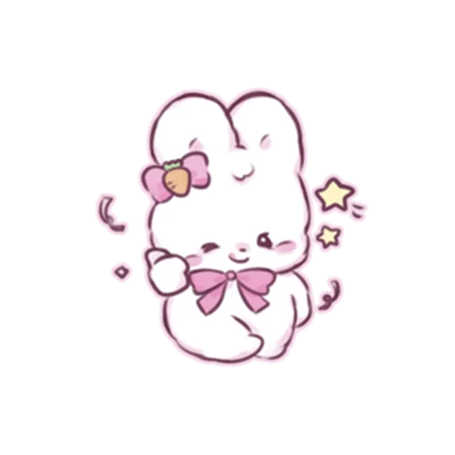 cute bunny stiker 👍