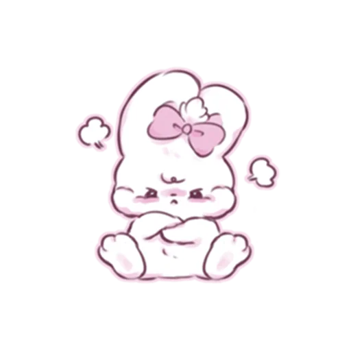 cute bunny sticker 😠