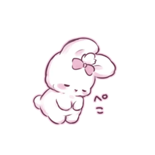 cute bunny emoji 😌