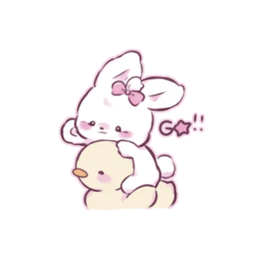 cute bunny sticker 🐥