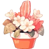 Telegram emoji Цветочки в горшочке 
