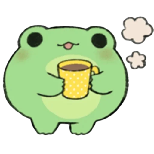 Telegram stiker «Cute Froggy» ☕