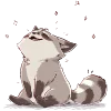 Telegram emoji raccoon