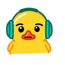 Duck X emoji 🎧