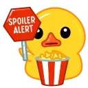 Telegram Duck X emoji 🍿