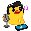 Telegram Duck X emoji 🎙