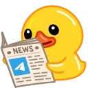 Telegram Duck X emoji 📰