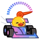 Telegram Duck X emoji 🏎