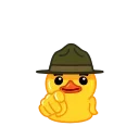 Telegram Duck X emoji 🫵