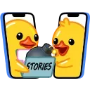 Telegram Duck X emoji 🤷‍♂️