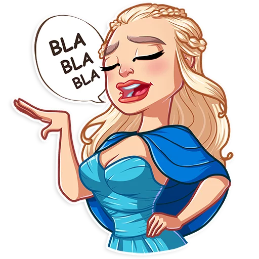 Telegram Sticker «Daenerys Targaryen» 😑