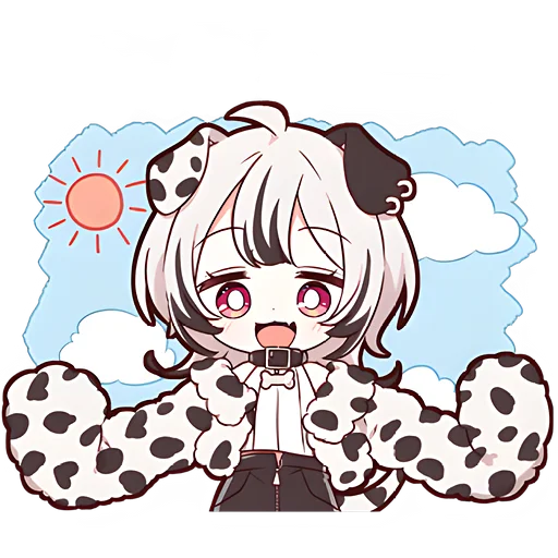 Далматинская тян | Dalmatian chan emoji 🌞