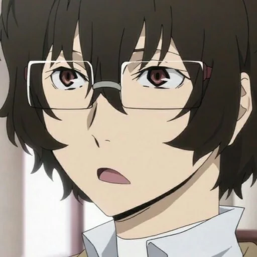 Эмодзи Dazai from anime "Bungo Stray Dogs" 👓