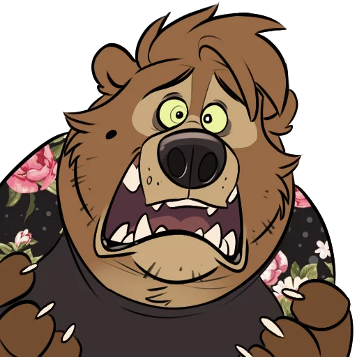 Telegram Sticker «Dead Bear» 😨
