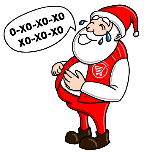Telegram Sticker «Дед Мороз Ох ох» 😂