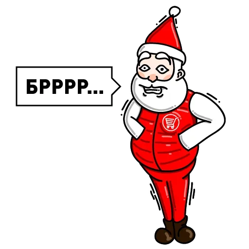 Telegram Sticker «Дед Мороз Ох ох» ❄