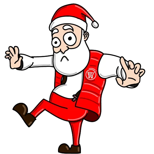 Telegram stiker «Дед Мороз Ох ох» 😳