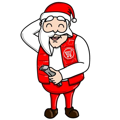 Telegram Sticker «Дед Мороз Ох ох» 🪒