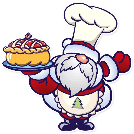 Стікер Telegram «Дед Мороз | Ded Moroz» 🥧
