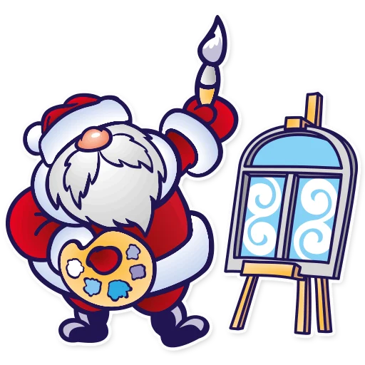Стікер Telegram «Дед Мороз | Ded Moroz» 👨‍🎨