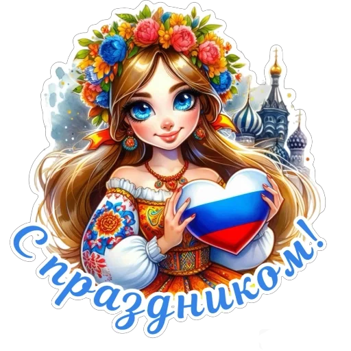 Telegram stickers День России