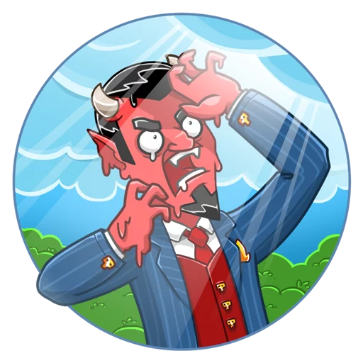 Telegram stiker «Devil In You» 😨