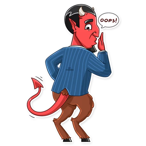 Telegram stiker «Devil In You» 